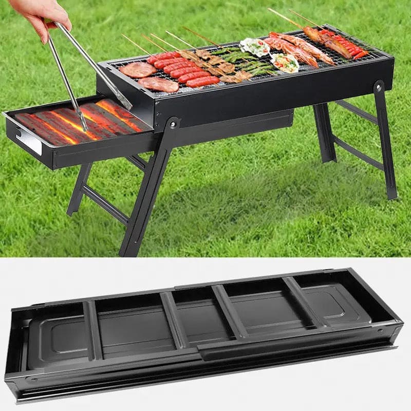 Ashtray BBQ Grill, Charcoal Grill With Stand, Drawer Type Ash Accumulator, Stainless Steel Portable BBQ Tool, Rectangular Charcoal Barbecue Flood Smoke Grill, Iron Portable Folding Charcoal Barbecue Grill for Outdoor, Camping Hiking Picnic Patio Smokers Ashtray BBQ Grill, Charcoal Grill With Stand, Drawer Type Ash Accumulator, Stainless Steel Portable BBQ Tool, Rectangular Charcoal Barbecue Flood Smoke Grill, Iron Portable Folding Charcoal Barbecue Grill for Outdoor, Camping Hiking Picnic Patio Smokers
